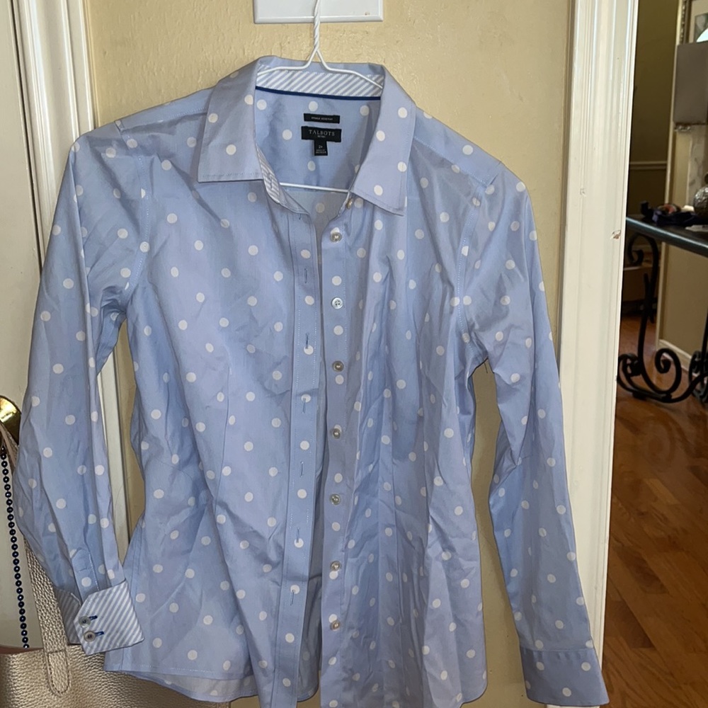 Talbots Button Down Blouse - image 6